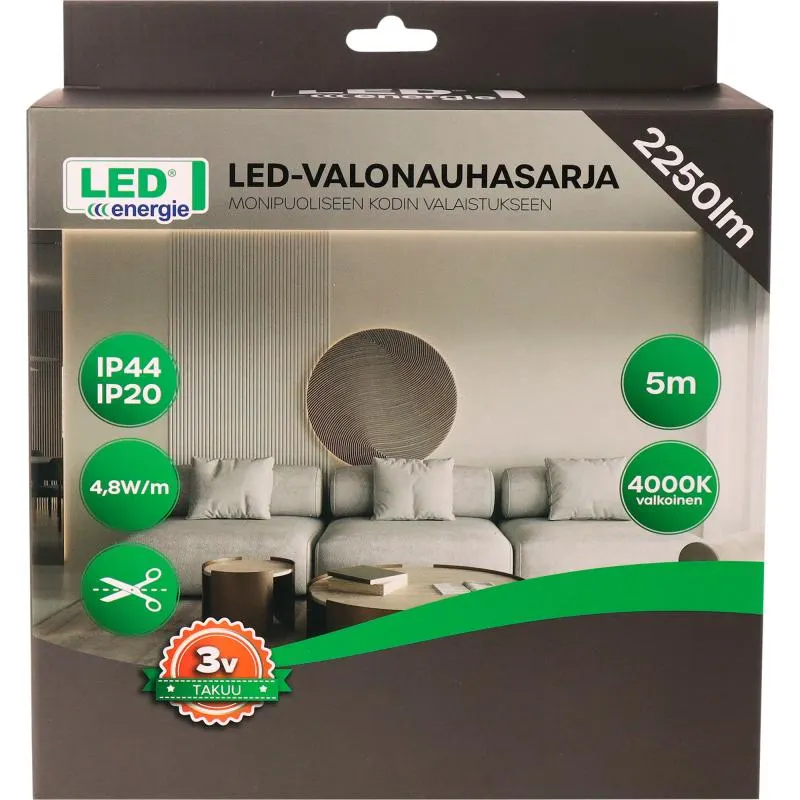 Valonauhasarja Led Energie 5 m 24 W 2250 lm 4000K IP20/IP44