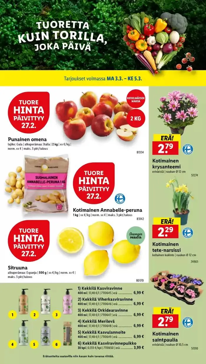 Mahtavia alennuksia valituista tuotteista voimassa alkaen 24. helmikuuta - 5. maaliskuuta 2025 - Tarjouslehti sivu 19