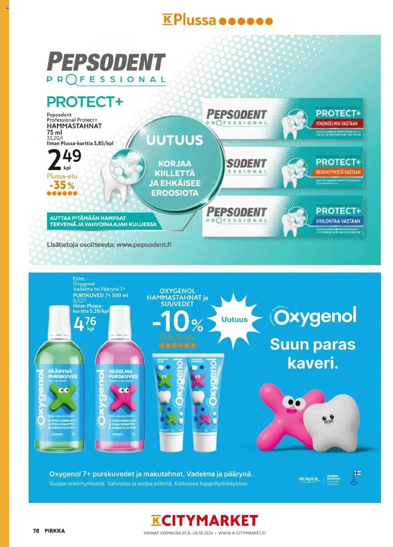 K-Supermarket - Pirkka voimassa alkaen 25. syyskuuta - 26. marraskuuta 2024 - Tarjouslehti sivu 78