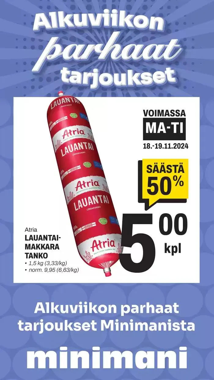 Erikoistarjoukset sinulle voimassa alkaen 18. marraskuuta - 2. joulukuuta 2024 - Tarjouslehti sivu 1