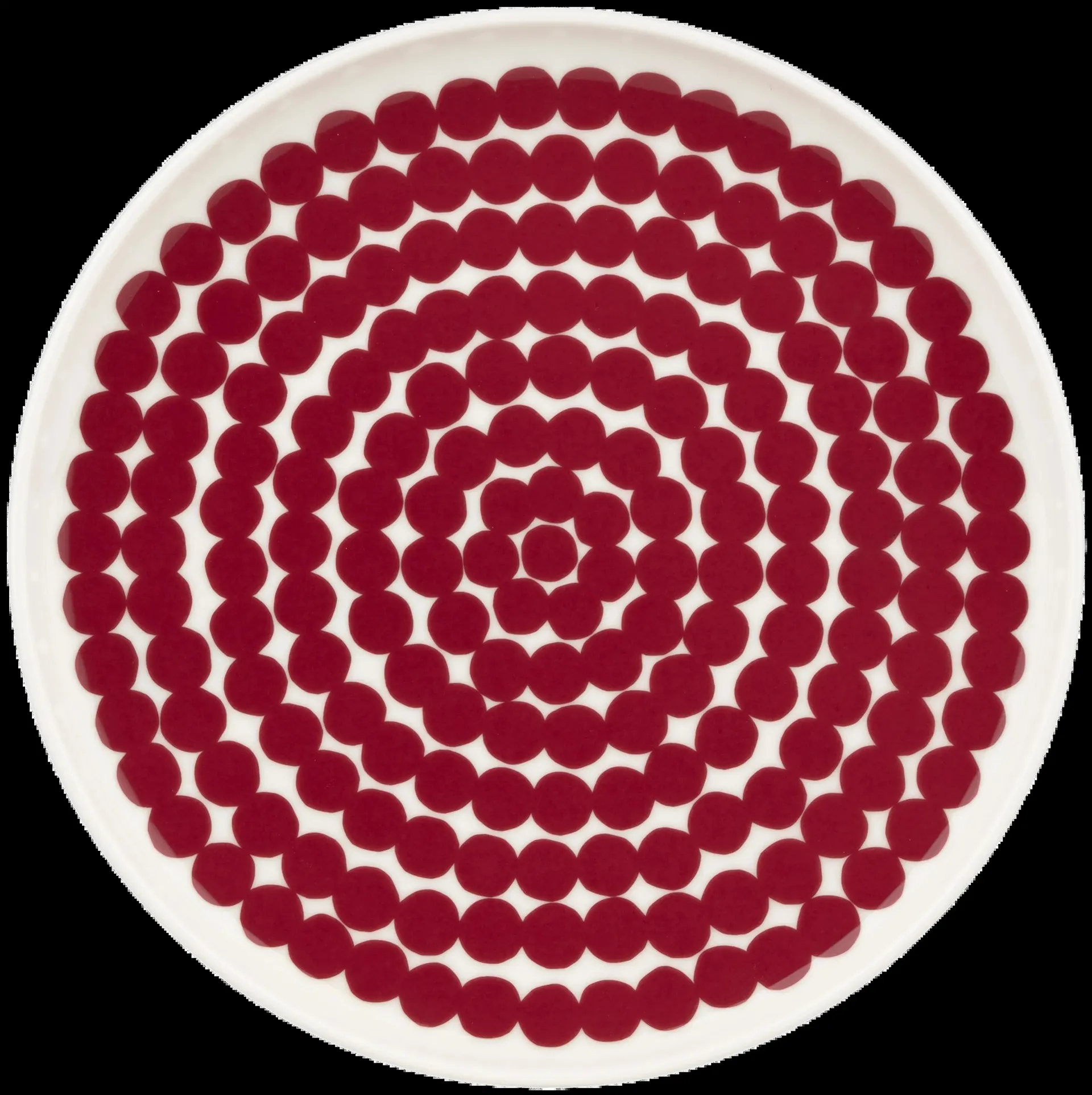 Marimekko Räsymatto Lautanen 20cm tummanpunainen/valkoinen