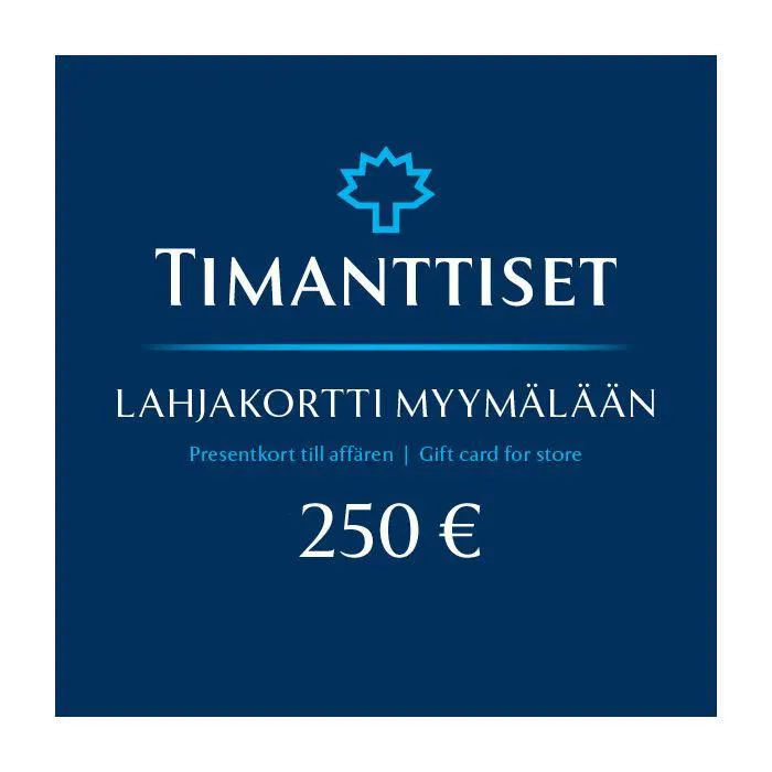 Lahjakortti myymälään 250 €
