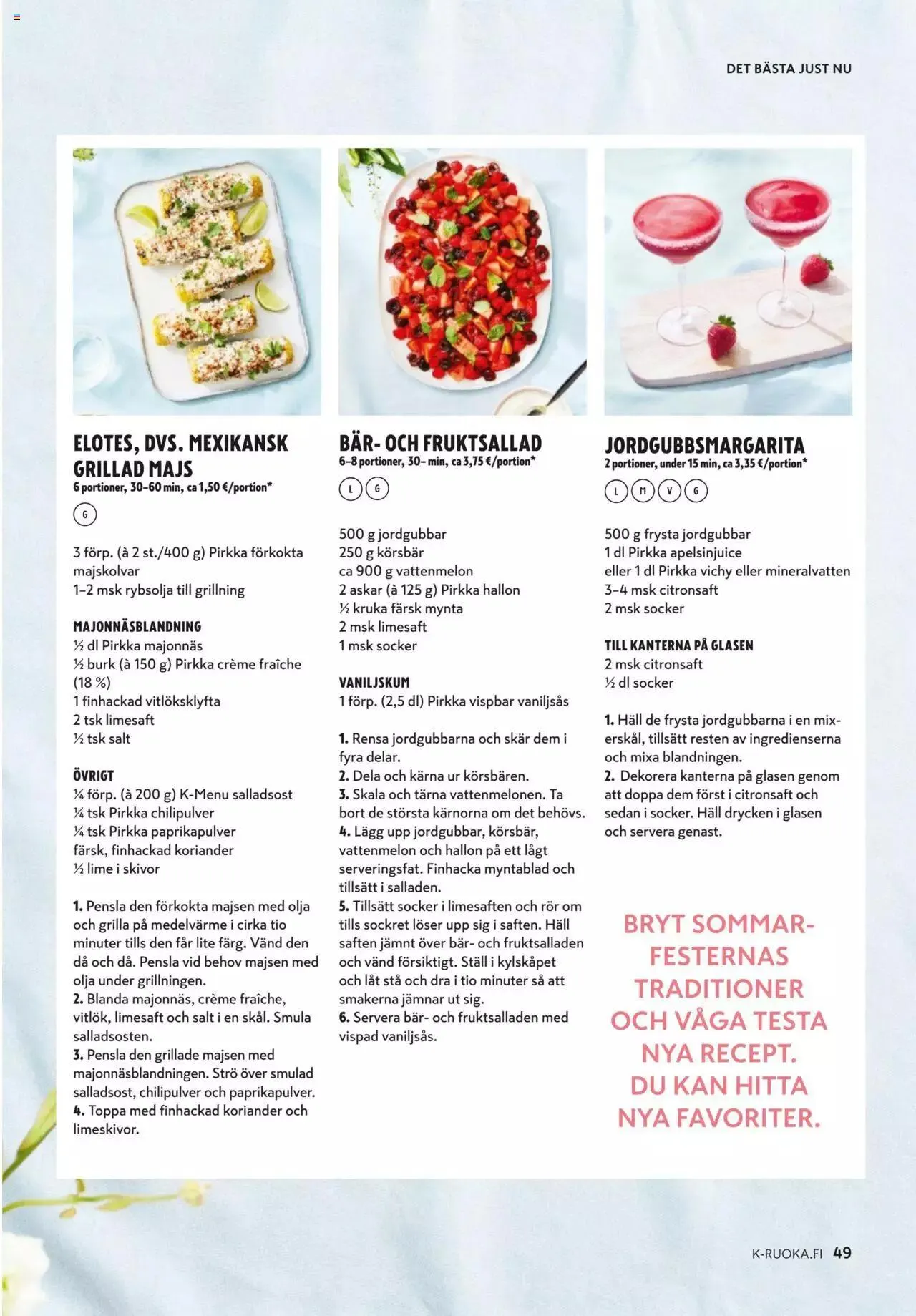 K-Market tarjoukset voimassa alkaen 7. kesäkuuta - 29. elokuuta 2023 - Tarjouslehti sivu 49