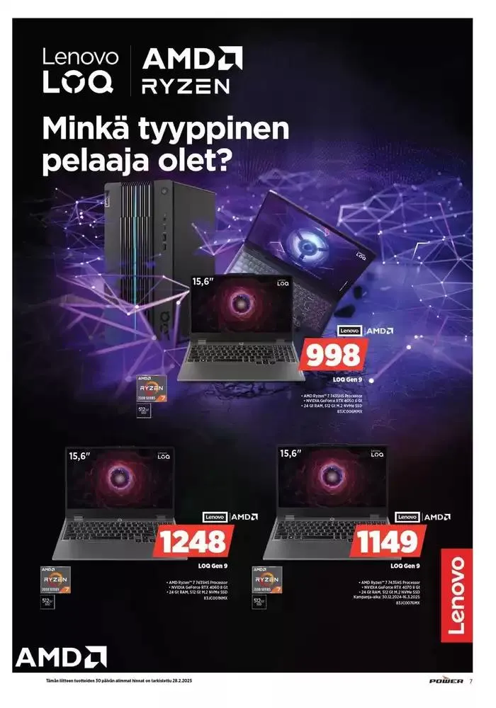 Power tarjoukset voimassa alkaen 30. joulukuuta - 16. maaliskuuta 2025 - Tarjouslehti sivu 7
