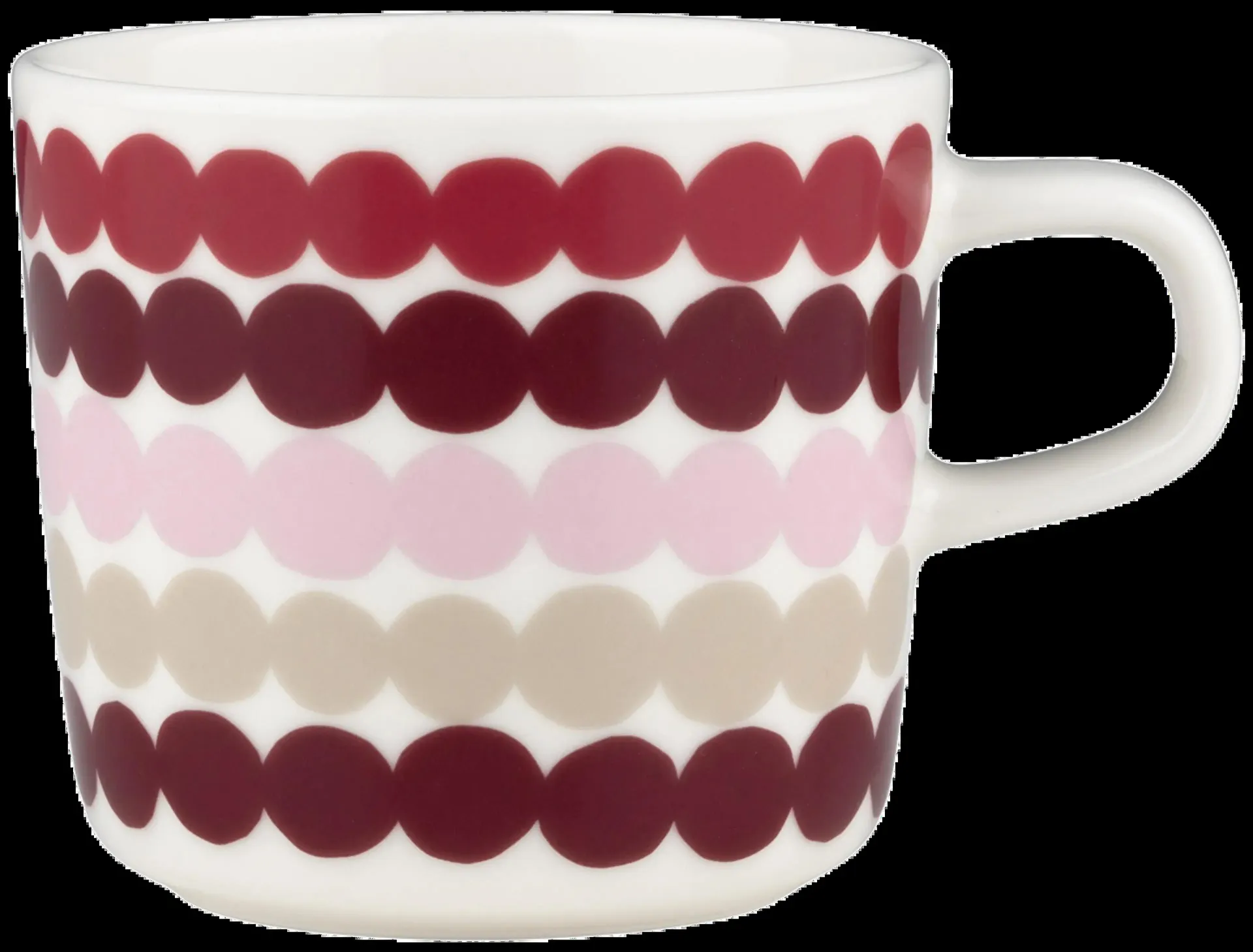 Marimekko Räsymatto Kahvikuppi 2dl tummanpunainen/ monivärinen