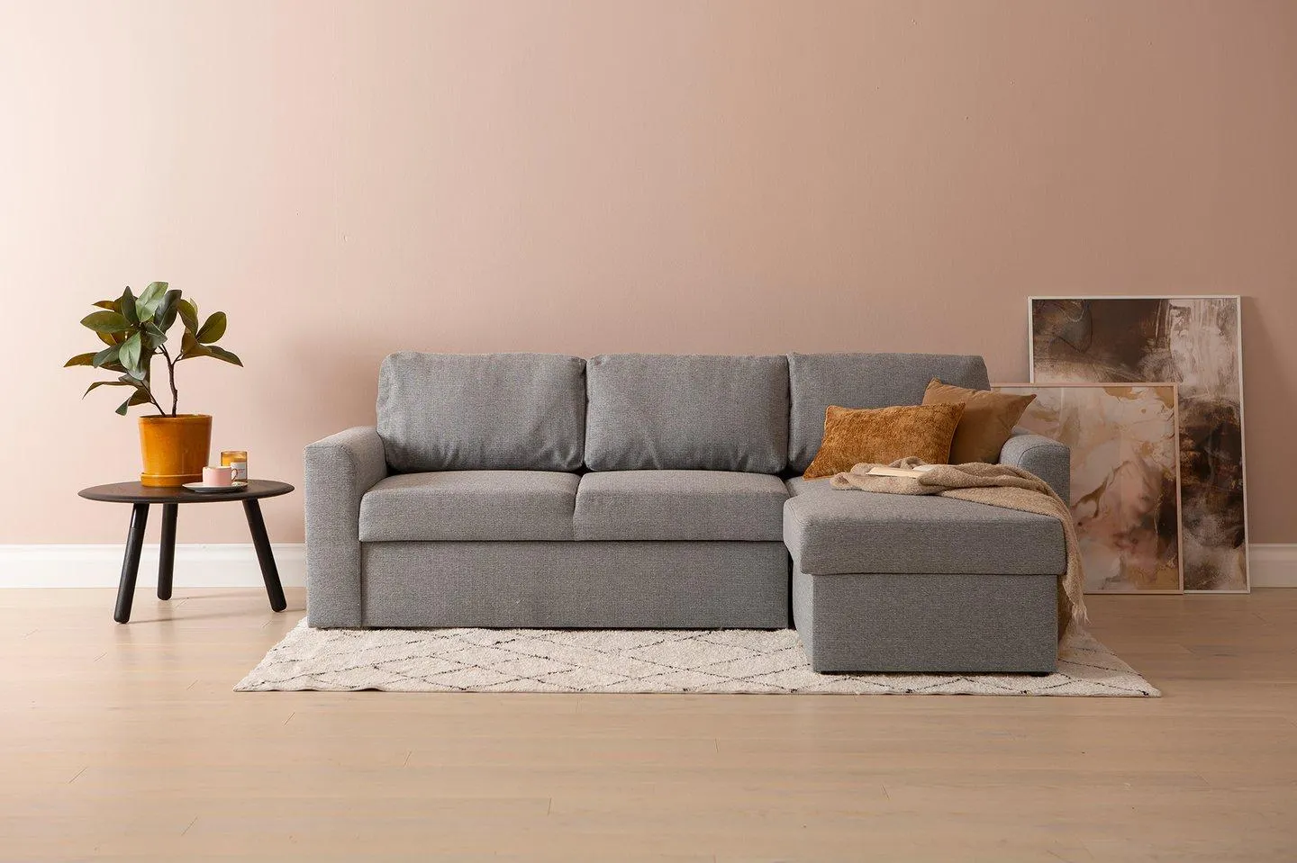 3-istuttava vuodedivaanisohva harmaa