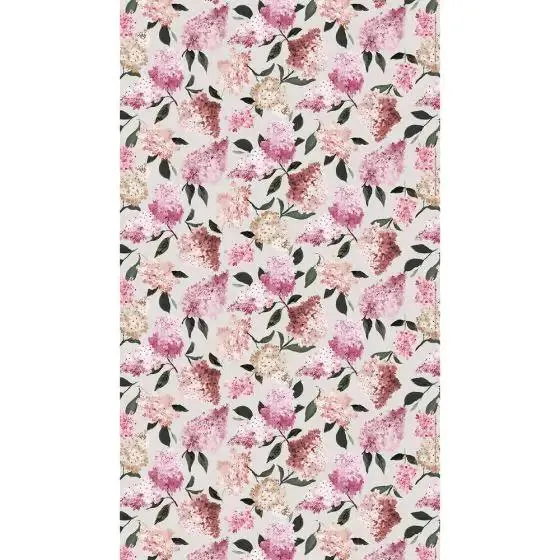 Pentik Japaninhortensia akryylipinnoitettu puuvillakangas v.punaine