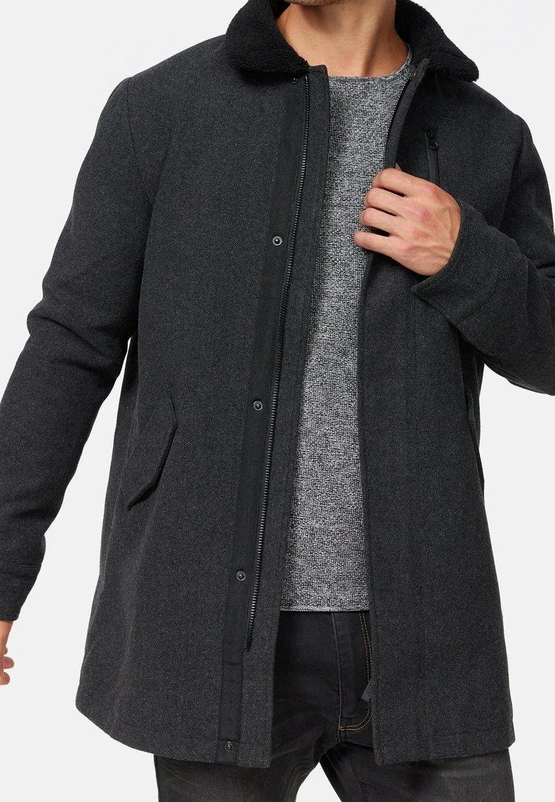 Pitkä takki - mottled black