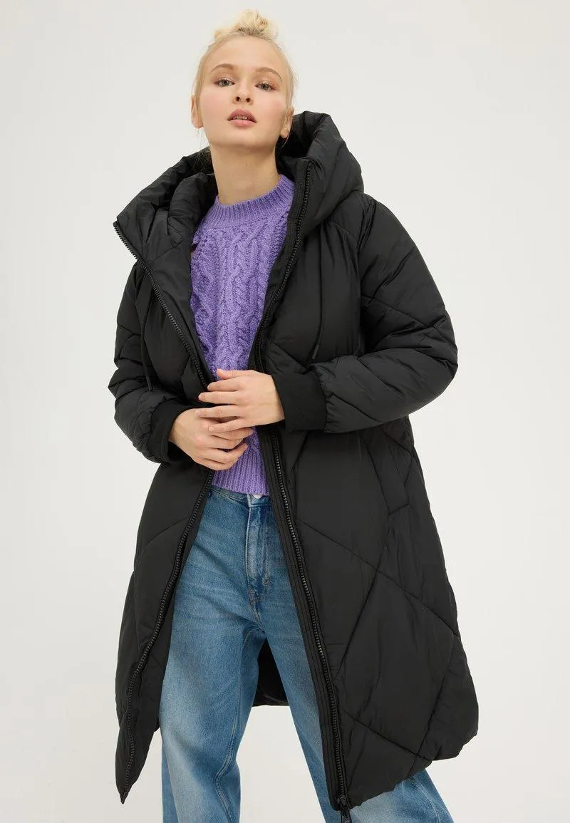 LONG PUFFER DIAMOND - Manteau d'hiver - black