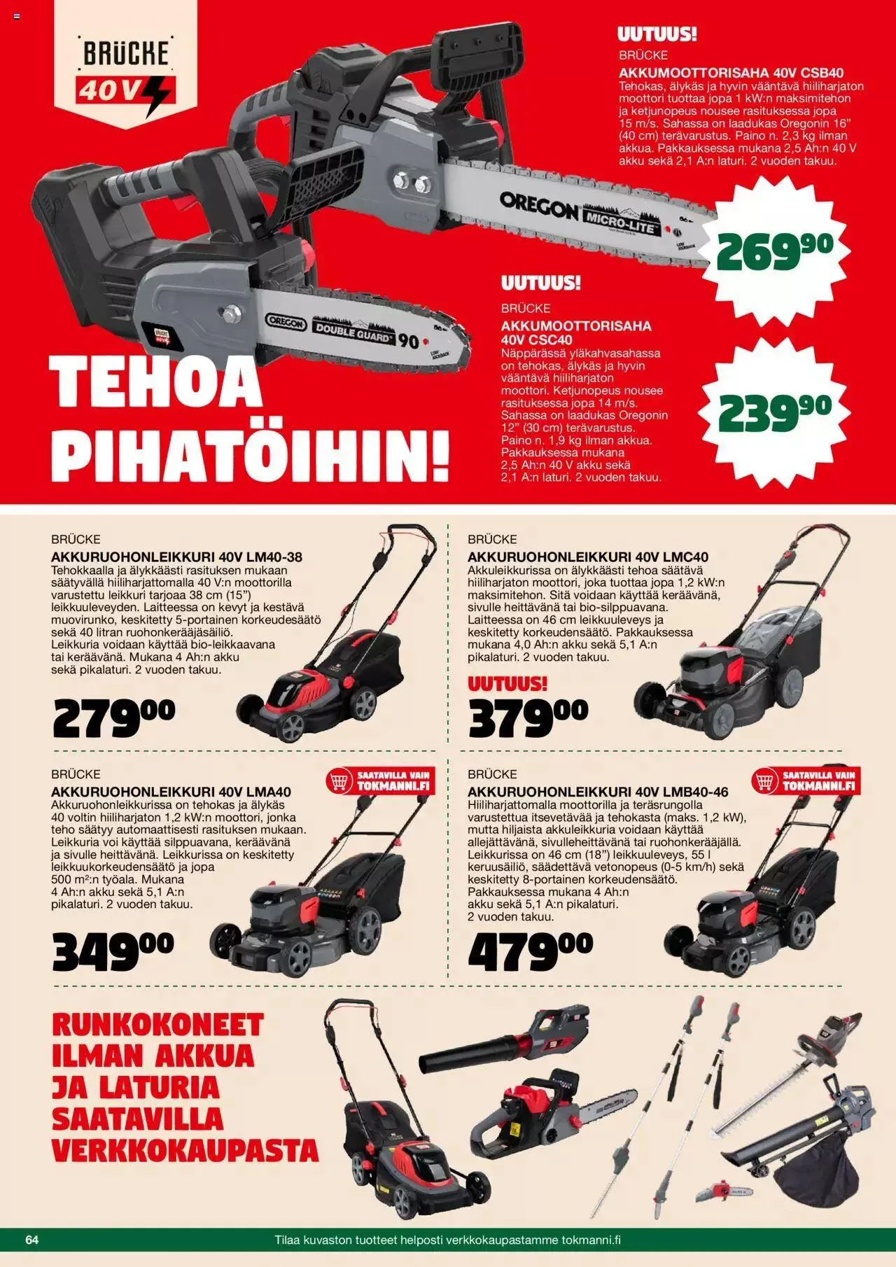Tokmanni - Kesä 2023 voimassa alkaen 17. huhtikuuta - 31. joulukuuta 2023 - Tarjouslehti sivu 64