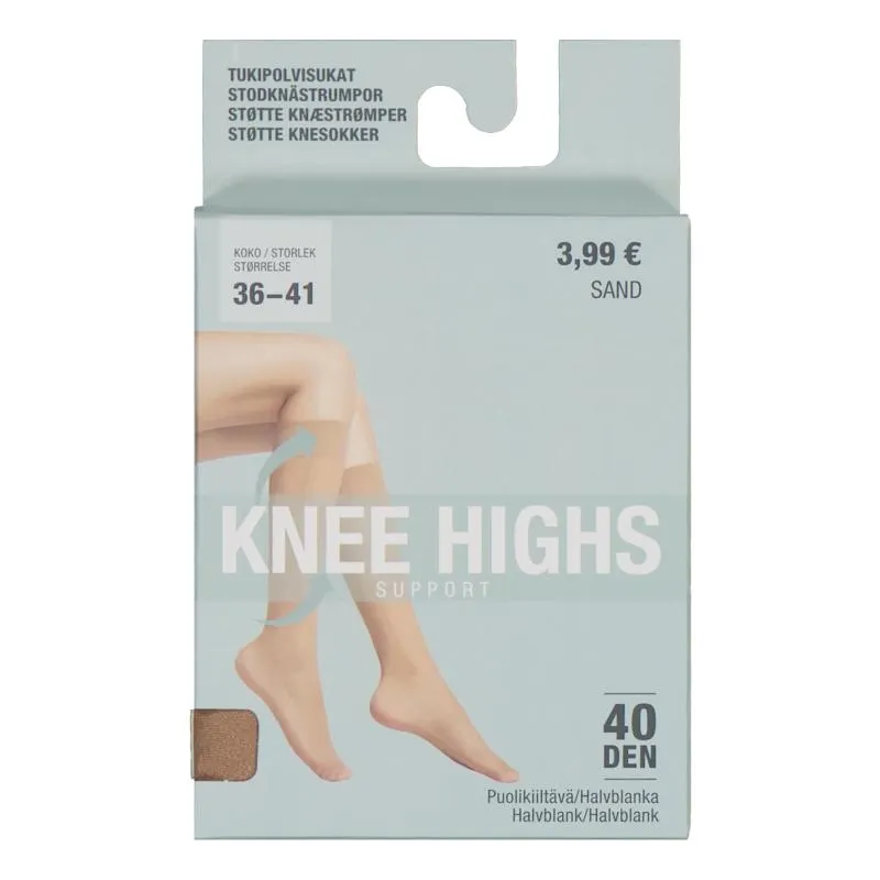 Naisten tukipolvisukat Pola 40 den ruskea 1 pr/pkt
