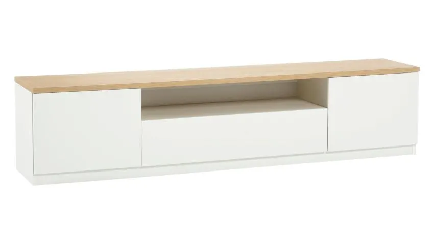 COMBO tv-taso Valkoinen/tammi
