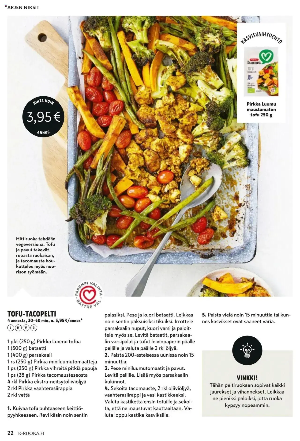 K-Market - K-Ruoka voimassa alkaen 25. syyskuuta - 26. marraskuuta 2024 - Tarjouslehti sivu 22
