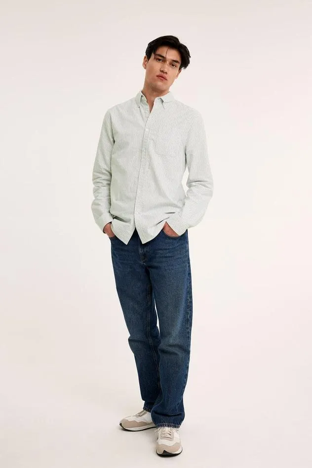 Randig oxfordskjorta regular fit