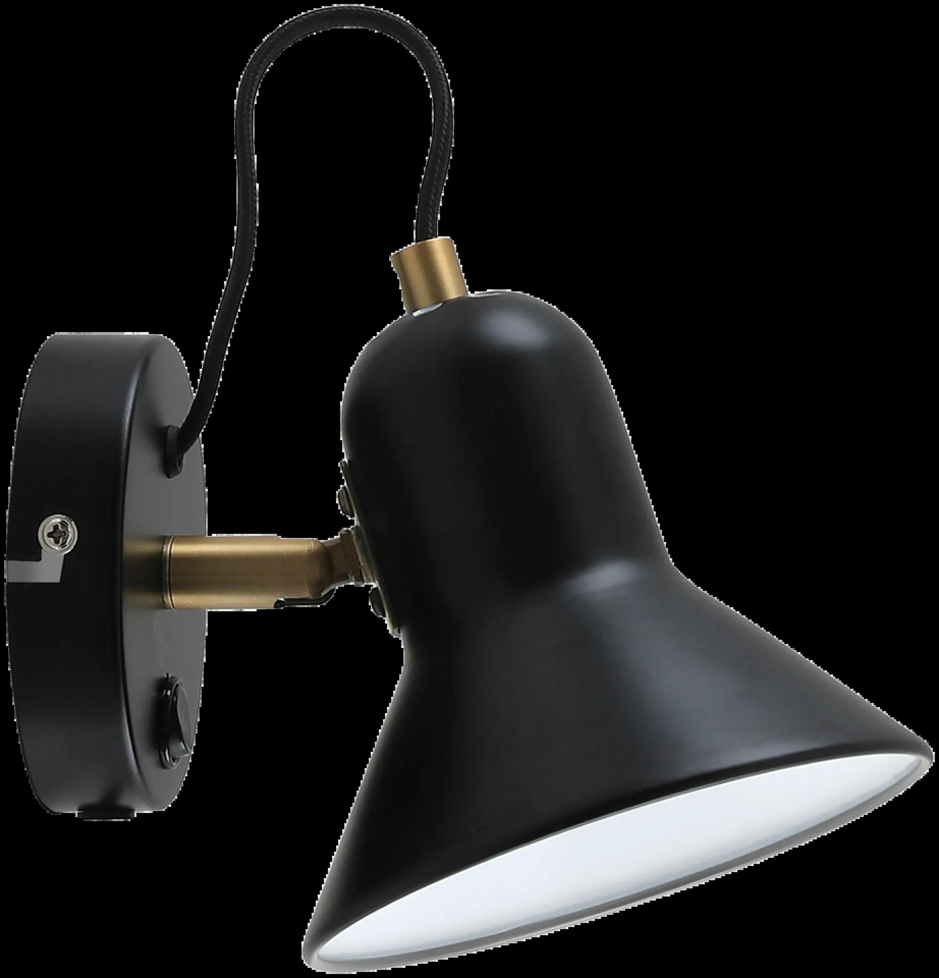 Sessak Lighting seinävalaisin Ivy musta S5942-1MU