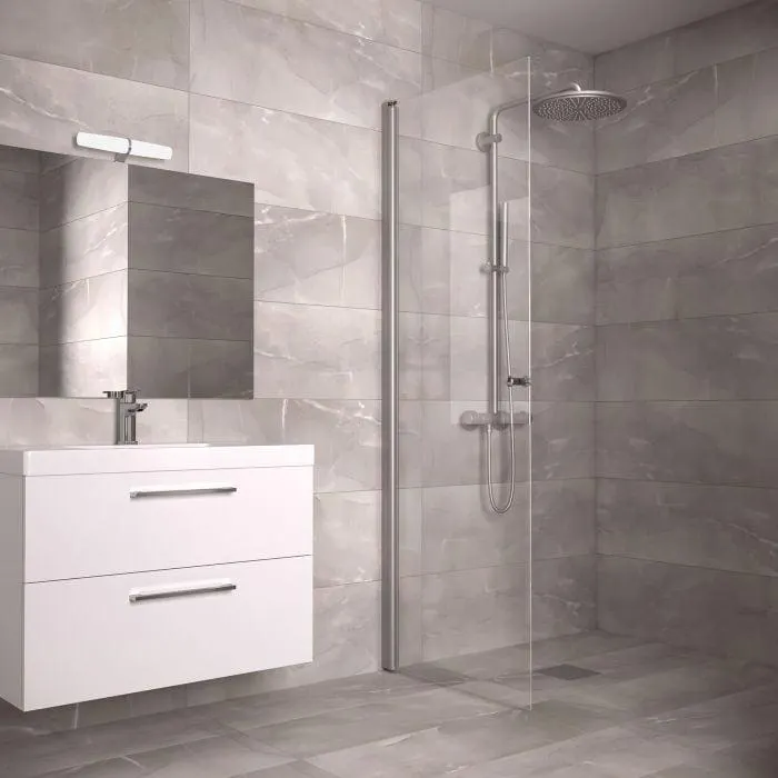 Suihkuseinä Camargue Sade 102 harmaa