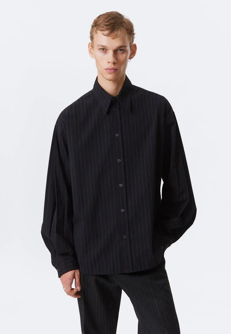 Vapaa-ajan kauluspaita - black/white stripe