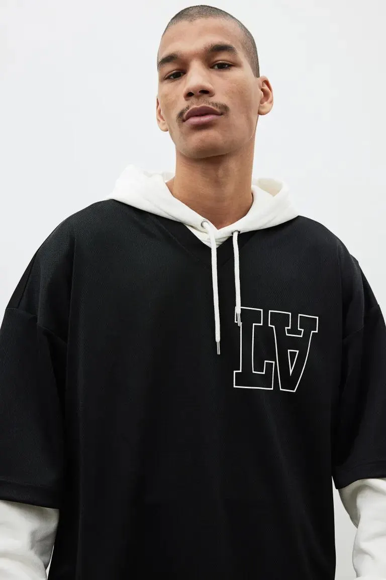 Painokuvallinen mesh-T-paita Oversized Fit