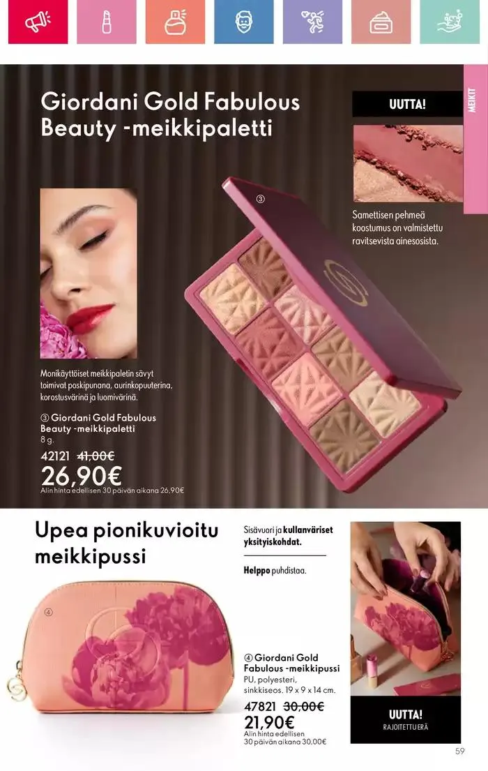 Oriflame tarjoukset voimassa alkaen 9. maaliskuuta - 29. maaliskuuta 2025 - Tarjouslehti sivu 59