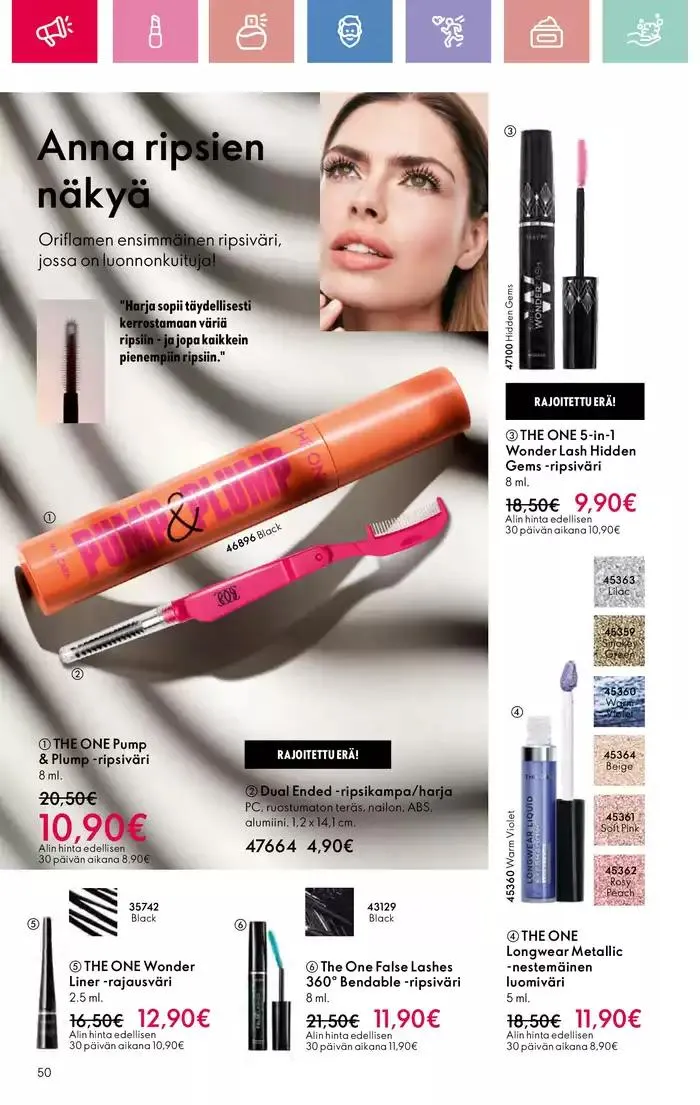 Oriflame tarjoukset voimassa alkaen 9. maaliskuuta - 29. maaliskuuta 2025 - Tarjouslehti sivu 50