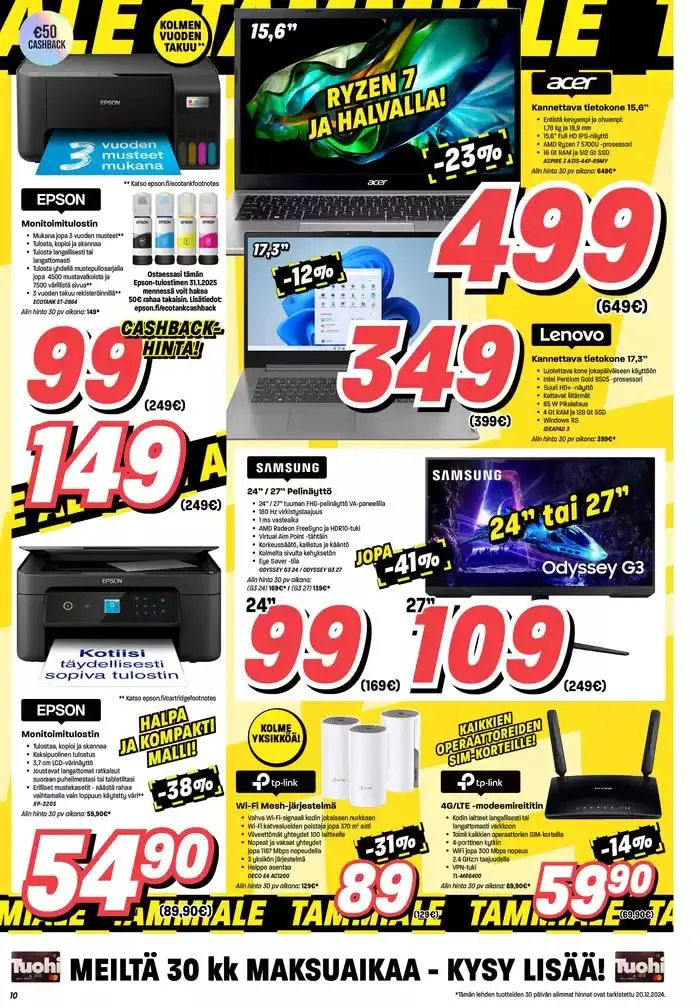 Veikko veti alennukset esiin voimassa alkaen 10. tammikuuta - 18. tammikuuta 2025 - Tarjouslehti sivu 10