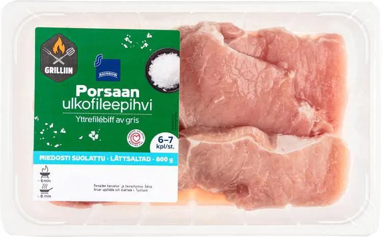 Rainbow porsaan ulkofileepihvi 800g