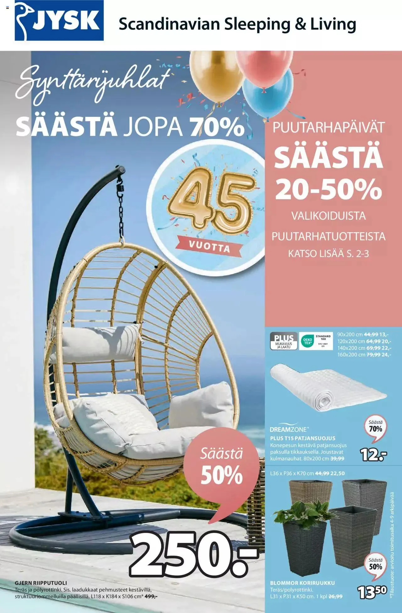 JYSK tarjoukset voimassa alkaen 15. huhtikuuta - 12. toukokuuta 2024 - Tarjouslehti sivu 1