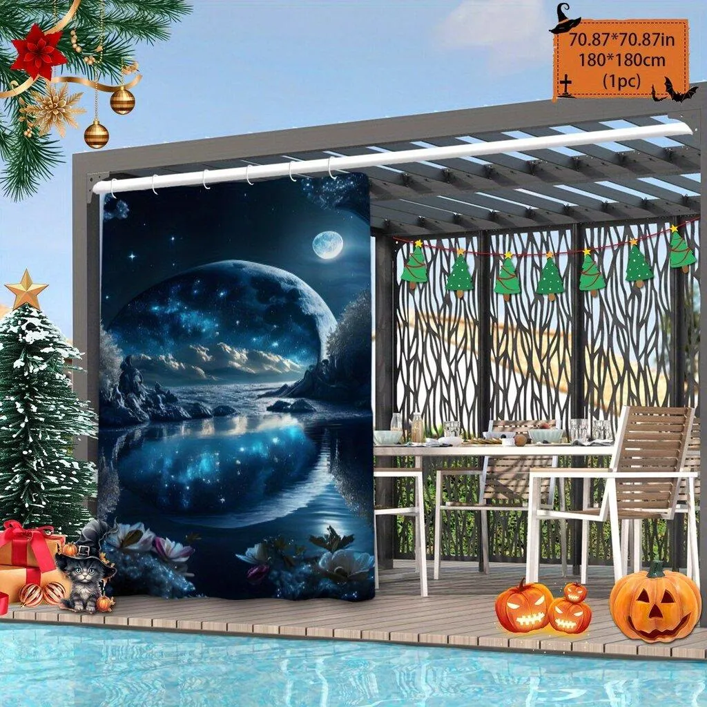 Polyesteri Ulkosuoja Verho, Kuu ja Tähtikuvio Pickify, 1PC-180X180cm/71*71in
