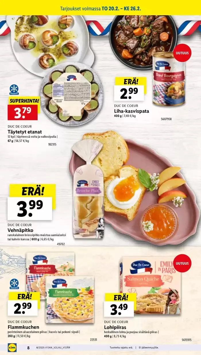 Huippudiilit ja alennukset voimassa alkaen 17. helmikuuta - 26. helmikuuta 2025 - Tarjouslehti sivu 8