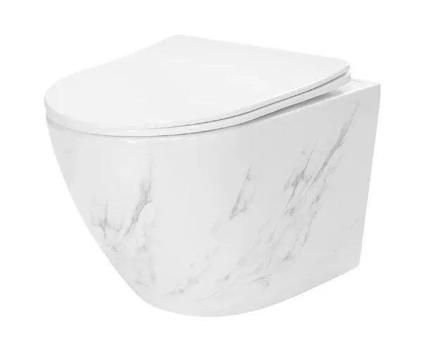 Rea carlos luonnonmarmorista seinälle ripustettava wc-istuin