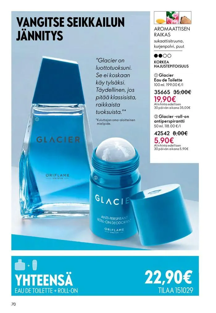 Oriflame tarjoukset voimassa alkaen 22. elokuuta - 5. syyskuuta 2024 - Tarjouslehti sivu 70
