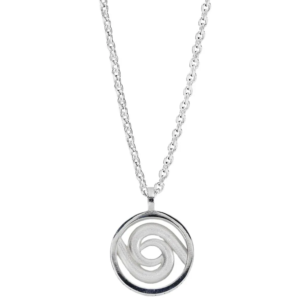 Lupaus hopeinen riipus