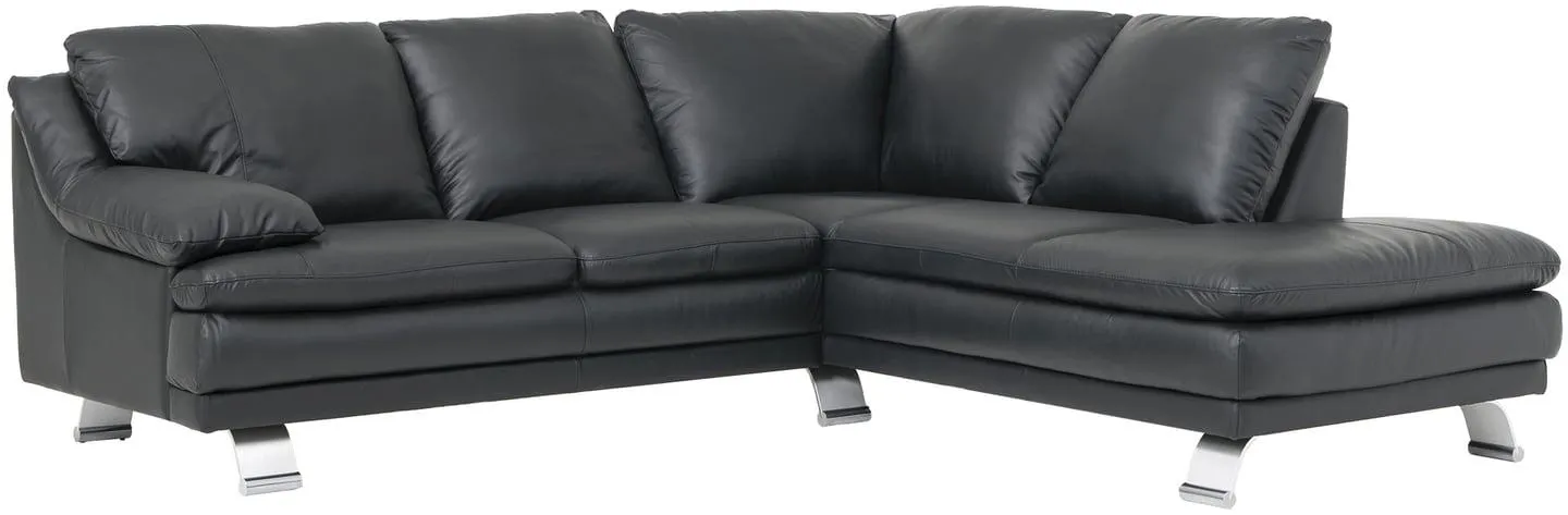 avokulmasohva (oikea) musta