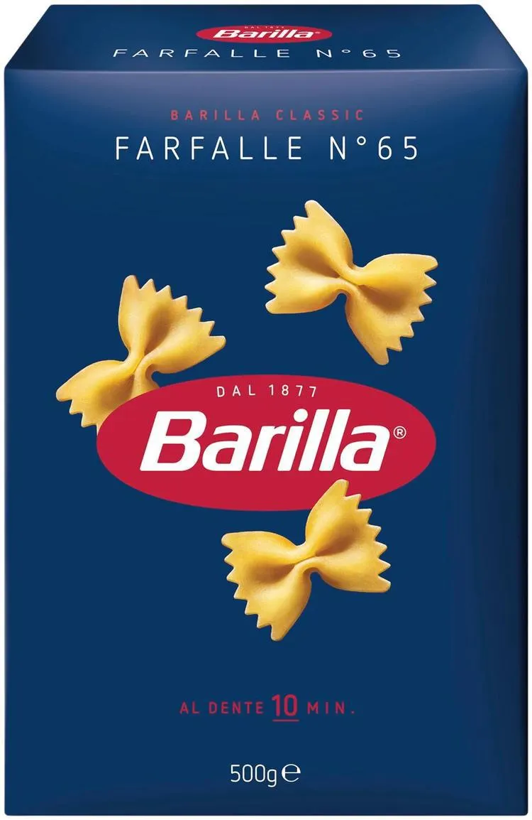 Barilla Farfalle durumvehnästä valmistettu pasta 500g