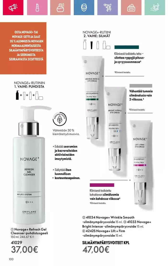 Oriflame tarjoukset voimassa alkaen 9. maaliskuuta - 29. maaliskuuta 2025 - Tarjouslehti sivu 100