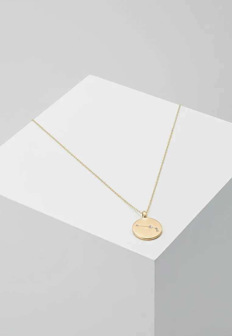 ARIES ZODIAC SIGN COIN NECKLACE, SILVER-PLATED - Kaulakoru