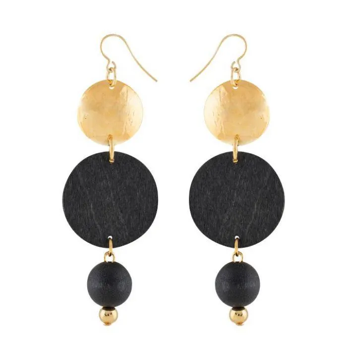 Ilta-korvakorut musta