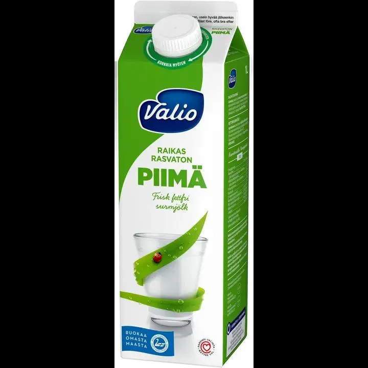 Valio rasvaton piimä 1 l
