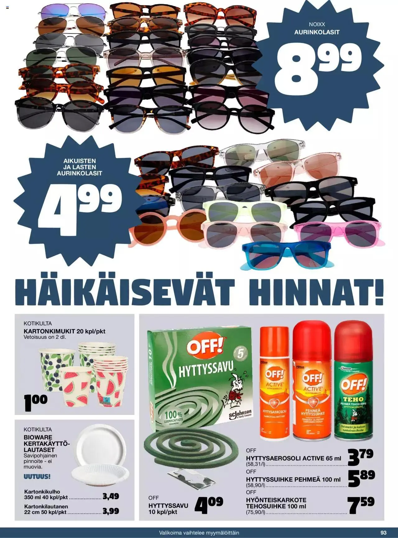 Tokmanni - Kesä 2023 voimassa alkaen 17. huhtikuuta - 31. joulukuuta 2023 - Tarjouslehti sivu 93