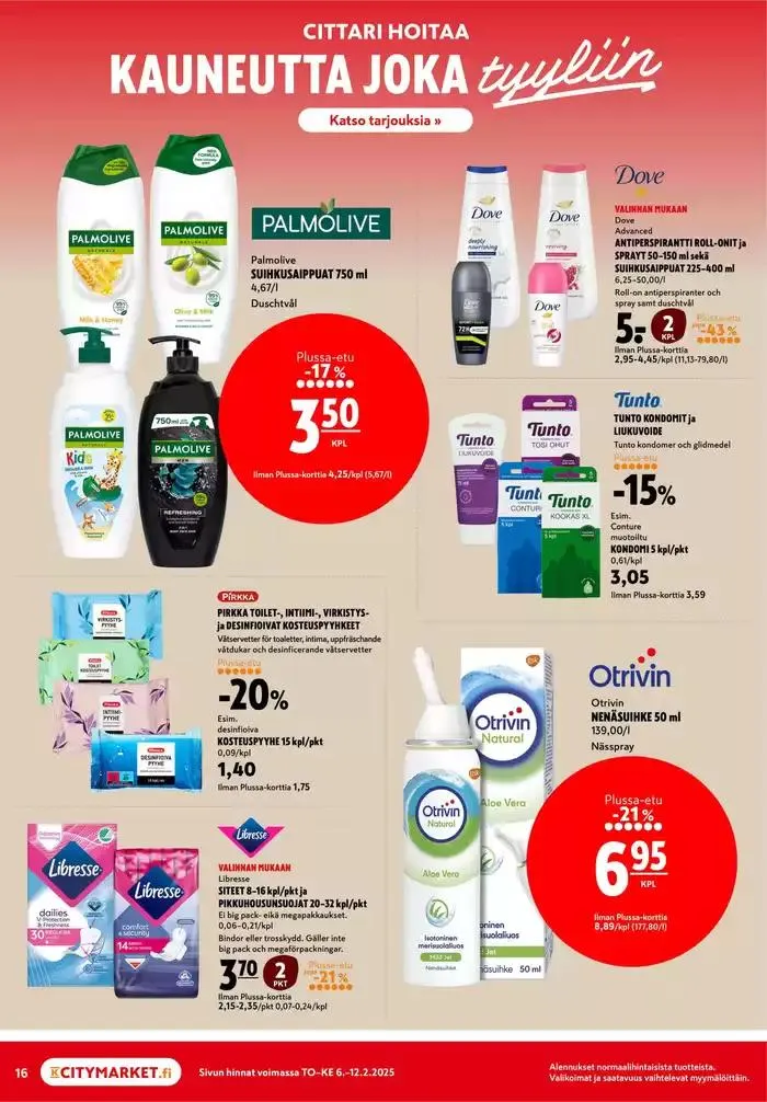 K-citymarket tarjoukset voimassa alkaen 6. helmikuuta - 20. helmikuuta 2025 - Tarjouslehti sivu 16
