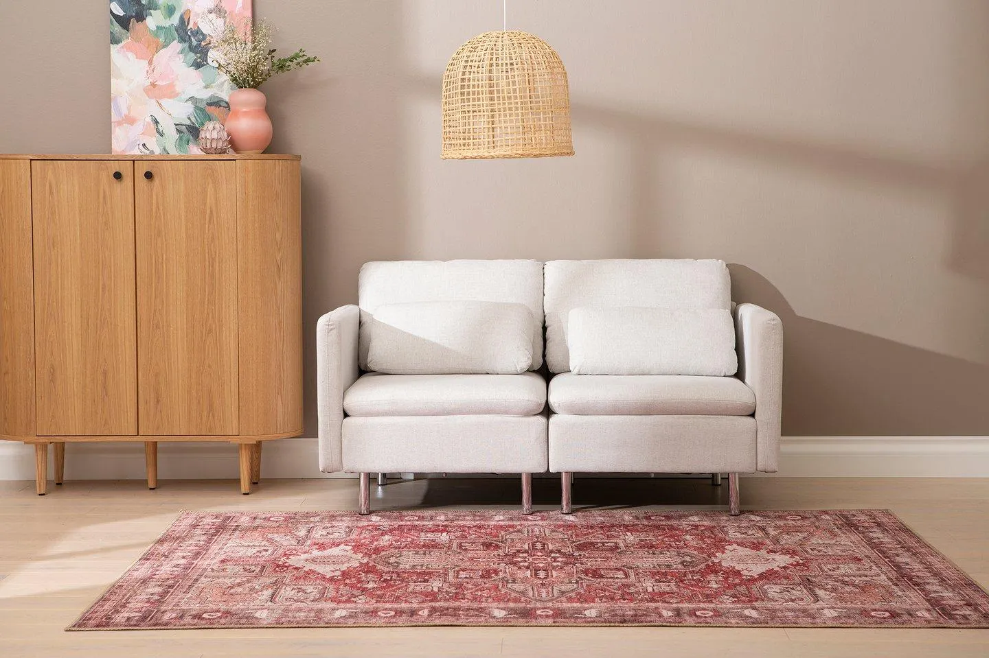 2-istuttava sohva, beige