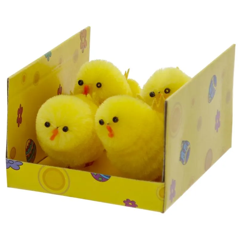 Chenilletipu 4 kpl keltainen