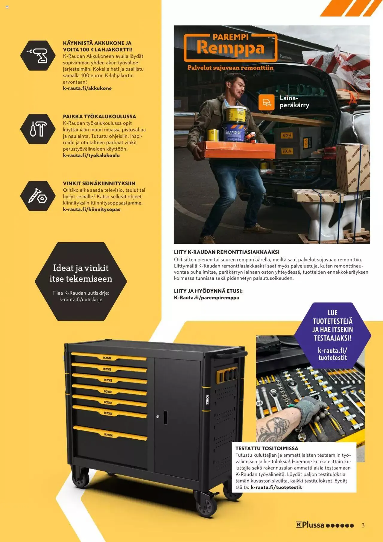 K-Rauta tarjoukset - Pakissa voimassa alkaen 1. elokuuta - 30. syyskuuta 2023 - Tarjouslehti sivu 3