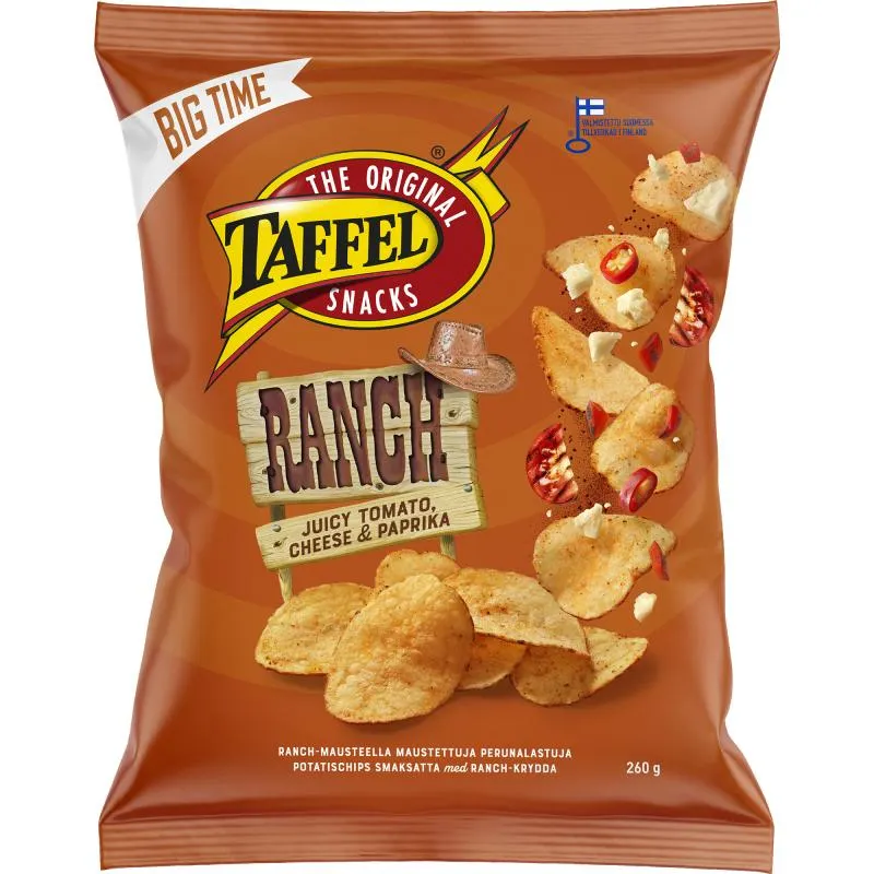 Perunalastu Taffel 260 g Ranch maustettu sipsi