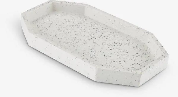 Koristetarjotin JESPER L14xK25cm valkoinen