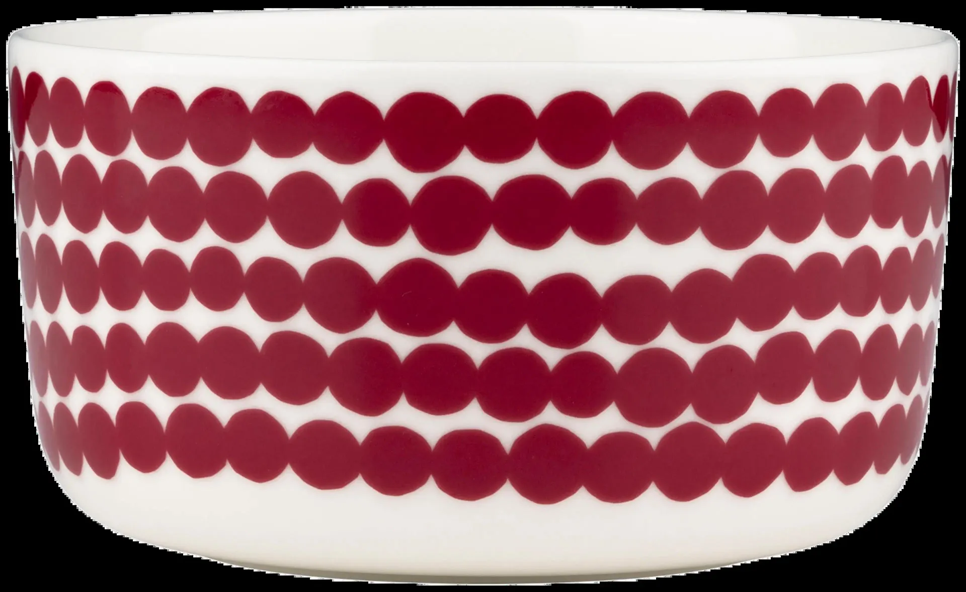 Marimekko Räsymatto Kulho 5dl tummanpunainen/valkoinen