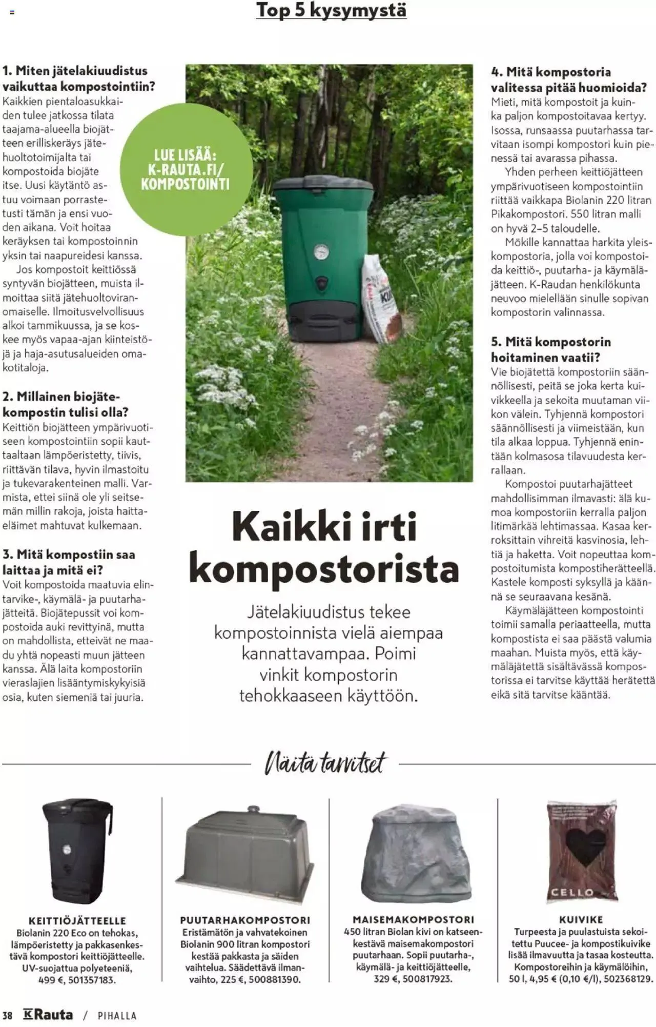 K-Rauta - Pihalla 2023 voimassa alkaen 27. maaliskuuta - 31. joulukuuta 2023 - Tarjouslehti sivu 38