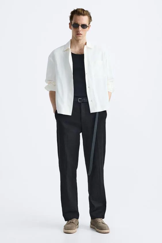 SPLIT LEATHER LACE-UP ESPADRILLES