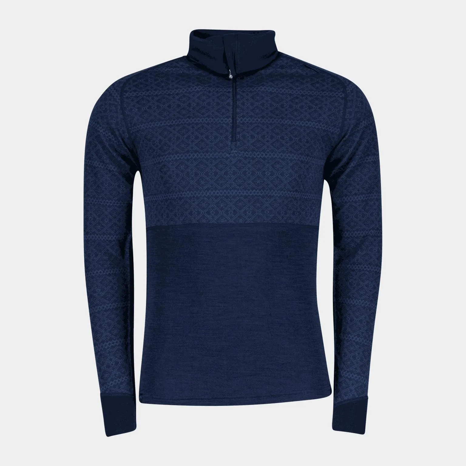 Dalen 2-layer Wool Polo Zip, miesten villapaita - Sininen