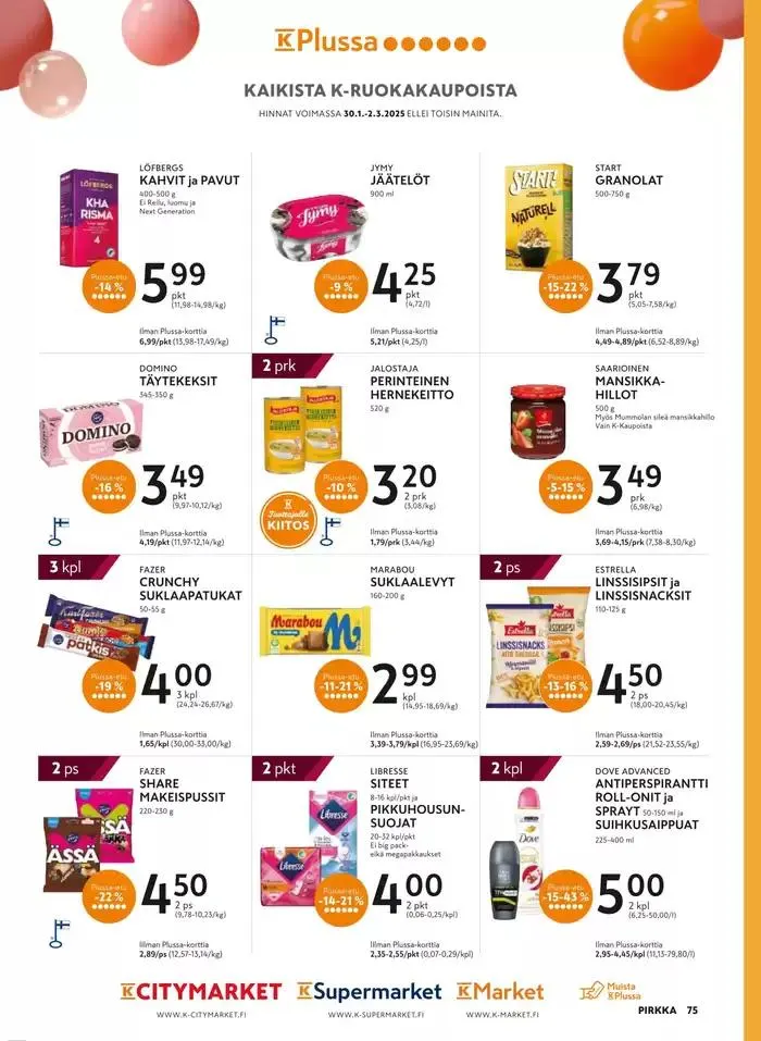 Pirkka 1/2025 voimassa alkaen 5. helmikuuta - 19. helmikuuta 2025 - Tarjouslehti sivu 75